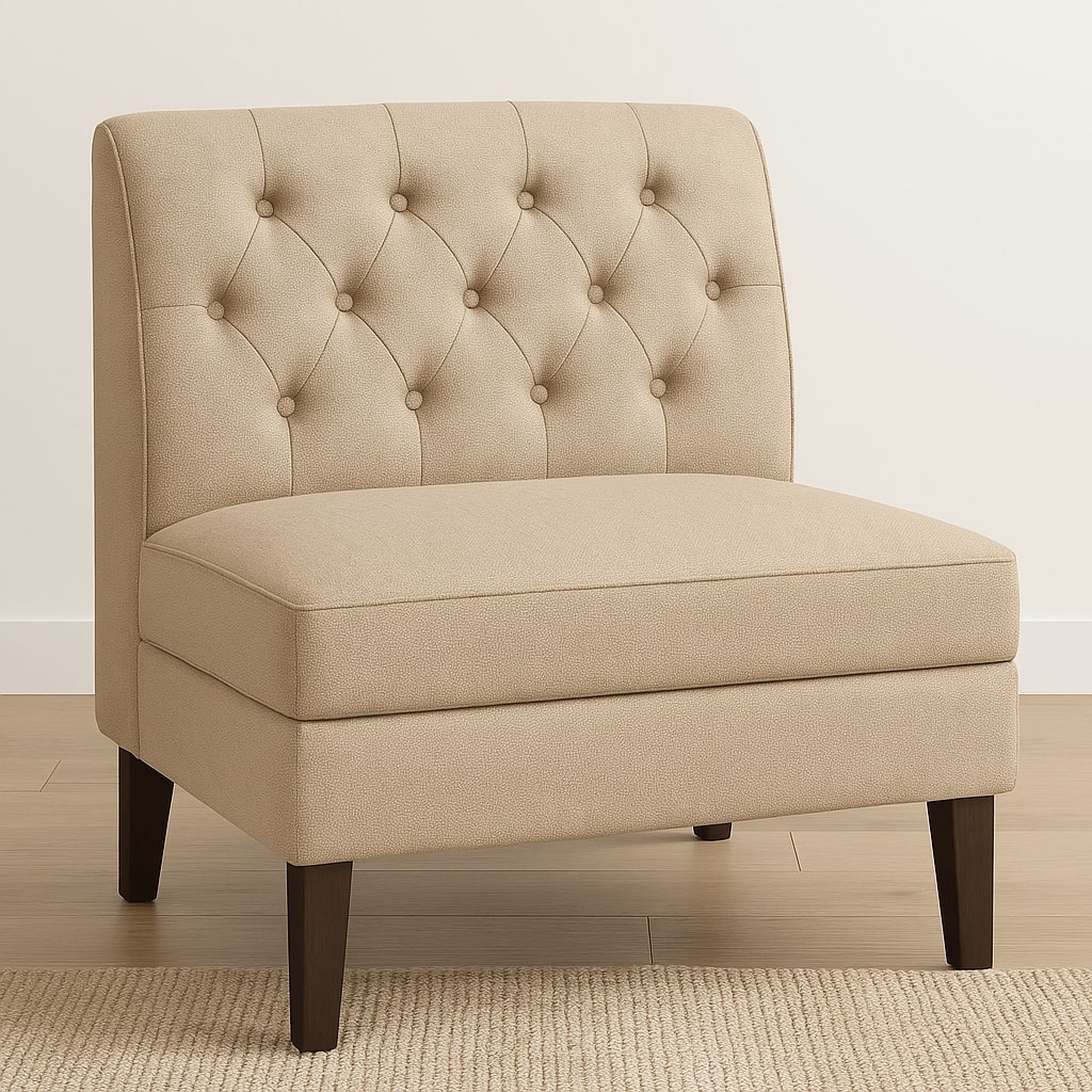 Armless loveseat bench